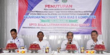 Tutup Pelatihan Berbasis Kompetensi BLK, Bupati Sidrap Harap Program Berlanjut