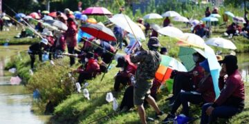 Mancing Mania Warnai Peringatan HDKD ke-77 di Kanwil Kemenkumham Sulsel