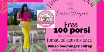 Ayo! ke Bakso Booming88 Sidrap Hari Jumat, Selebgram Tenri Ampa Gratiskan 100 Porsi untuk Pengunjung