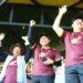 Wali Kota Parepare, Taufan Pawe (TP) bersama Founder Bosowa Grup Aksa Mahmud, menyaksikan laga kandang PSM Makassar melawan Arema FC di Stadion Gelora BJ Habibie (GBH) Kota Parepare, Sabtu (20/8/2022).