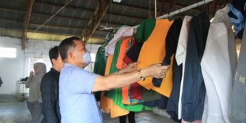 Irwil I Itjen Kemenkumham Melihat Produksi Pabrik Garmen, Kemandirian Warga Binaan Lapas Makassar