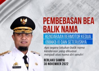 Bapenda Sulsel Bebaskan Bea Balik Nama Kendaraan Kedua