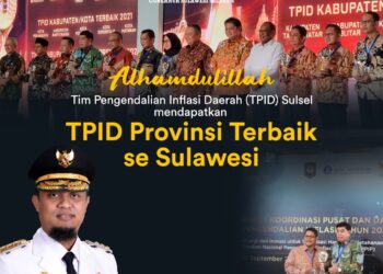 Tim Pengendali Inflasi Daerah Sulsel Terbaik 2021