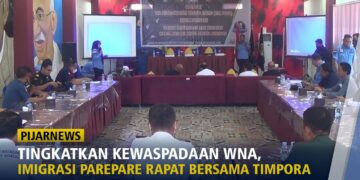 Tingkatkan Kewaspadaan WNA, Imigrasi Kota Parepare Rapat Bersama Timpora