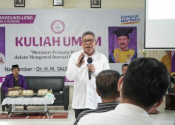 Taufan Pawe Tampil di Kuliah Umum Institut Ilmu Hukum dan Ilmu Ekonomi Lamadukelleng, Beberkan Mahasiswa Berintegritas