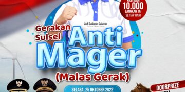Hadiah Utama Kuda, Andi Sudirman Bersama Warga Jeneponto Gerak Jalan Santai “Sulsel Anti Mager”