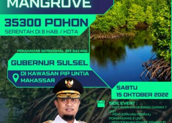 Melibatkan Siswa SMA sederajat,  Andi Sudirman Pimpin Penanaman 35.300 Pohon Mangrove Hari Ini