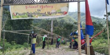 Pasar Tradisional di Desa Basseang Pinrang Rampung 75 Persen