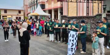 Peringati Maulid Nabi, Ribuan Peserta Ikuti Gerak Jalan Sehat YMPI Rappang