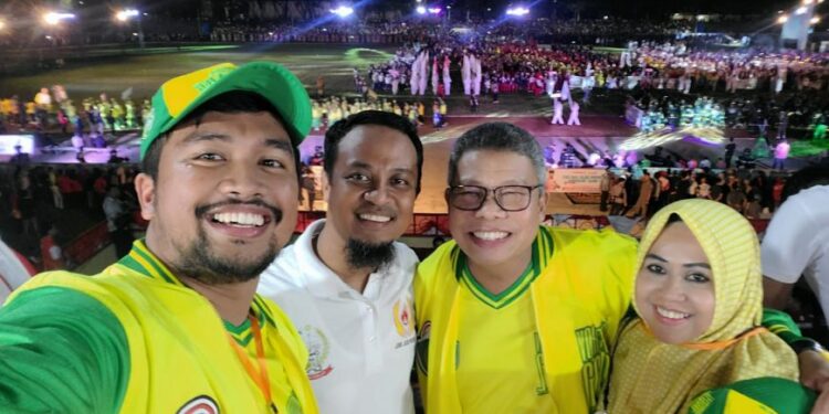 Gubernur Sulsel, Andi Sudirman Sulaiman, Wali Kota Parepare, Taufan Pawe dan istri, Erna Rasyid Taufan