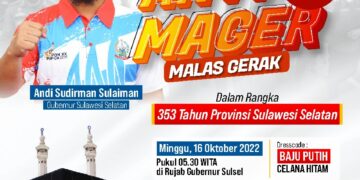 Hadiah Utama Umrah, Gubernur Sulsel Ajak Warga Ikuti Jalan Sehat Anti Mager Sepanjang 3,53 Km