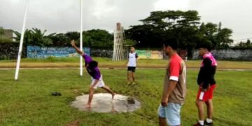 Atlet disabilitas Paralympic Pinrang latihan jelang persiapan Peparprov di Makassar.