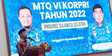 Gubernur Lepas 19 Kafilah MTQ Ke-VI KORPRI Sulsel ke Padang