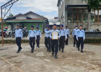 Kanwil Kemenkumham Sulsel Gelar Upacara Pelepasan Jenazah Kabid Hukum Kemenkumham Papua
