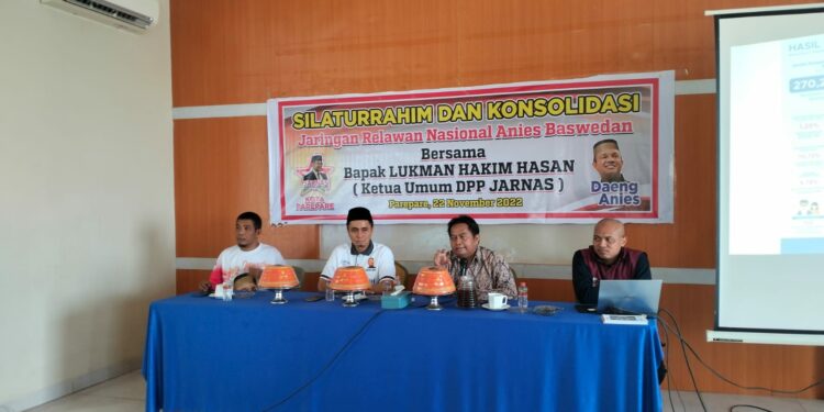 Konsolidasi DPD Jarnas Parepare, di Cafe Warna Warni, Jl. Jend Sudirman, Selasa (22/11/2022).