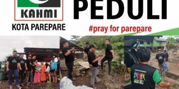 Pengurus KAHMI Parepare Bergerak Cepat Bantu Korban Banjir Berbagi Sembako