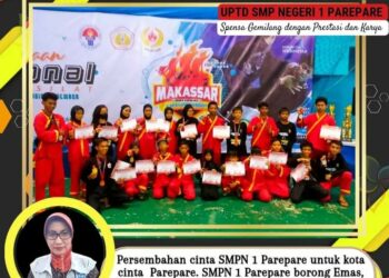 UPTD SMPN 1 Parepare Borong Medali di Kejuaraan Pencak Silat Tingkat Nasional