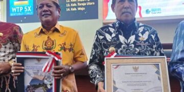 Momen Penyerahan DIPA 2023, Pemkab Sidrap Terima Dua Penghargaan