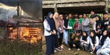 Rumah Kakek Sebatang Kara di Pinrang Terbakar, HMPS MPI IAIN Parepare Galang Bantuan