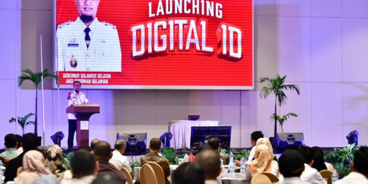 Gubernur Sulawesi Selatan Andi Sudirman Sulaiman, meluncurkan aplikasi Identitas Kependudukan Digital (IKD atau Digital ID) tingkat Provinsi Sulawesi Selatan di Hotel Claro Makassar, Rabu (14/12/2022).