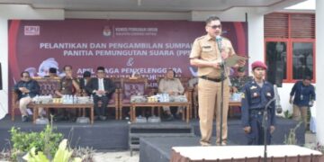 KPU Sidrap Lantik 318 PPS di Ruang Terbuka