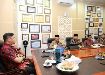 Bupati Gowa, Adnan Purichta Ichsan menerima audiensi pengurus dan pimpinan Pesantren Hizbul Wathan di Kantor Bupati Gowa, Kamis (9/2/2023) sore