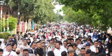 Gubernur Andi Sudirman Jalan Anti Mager Bersama 50 Ribu Warga Takalar