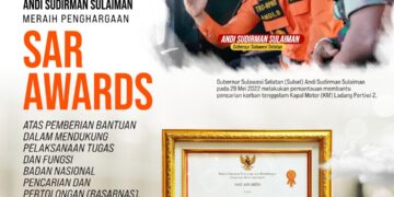 Responsif Kerja SAR, Gubernur Andi Sudirman Raih Penghargaan SAR Awards dari Basarnas