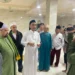 Ketua DPRD Makassar, Rudianto Lallo saat mengunjungi Masjid Ittifaqul Jamaah yang kubahnya roboh sesaat hendak tarawih, Ahad (26/3/2023)