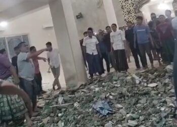14 Orang Jadi Korban Reruntuhan  Kubah Masjid di Makassar