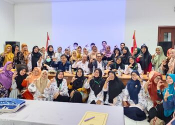 70 Pustakawan se-Sulsel  Ikuti  Workshop Akreditasi Perpustakaan Sekolah di Lantai 2 Ruang Pola Penerbit Erlangga, Sabtu (25/2/2023)