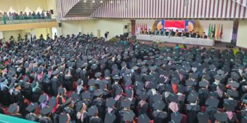 Institut Agama Islam Negeri (IAIN) Parepare menggelar Sidang Senat Terbuka Luar Biasa dalam rangka Wisuda Lulusan Sarjana dan Magister Tahun Akademik 2022/2023, di Auditorium IAIN Parepare, Sabtu (11/3/2023) pagi