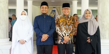 Taufan Pawe – Erna Rasyid Hadiri Halal Bihalal Gubernur Andi Sudirman