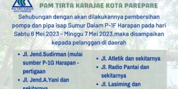 Pembersihan Pipa, PAM Tirta Karajae Imbau Pelanggan Terdampak Tampung Air