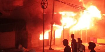 Pasar Pagi Nunukan Terbakar, Satu Korban Pingsan