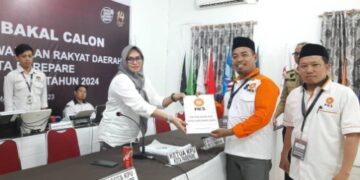 Berkas Bacaleg PKS Parepare Ok, Jadi yang Pertama Dinyatakan Sah Diterima KPU