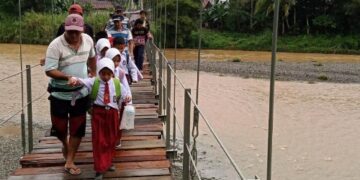 Anggarannya Segini, Jembatan Gantung Belawae Rampung
