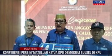 Konferensi Pers Ni’matullah Ketua DPD Partai Demokrat Sulsel di KPU