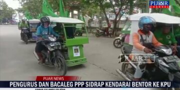 PPP Sidrap Kendarai Bentor ke KPU, Siapkan Kejutan Wujudkan Target