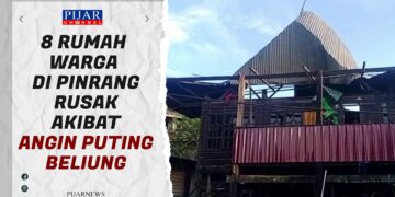 8 Rumah Warga di Pinrang Rusak Akibat Angin Puting Beliung