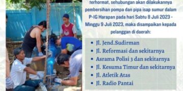 Pembersihan P-IG Harapan, PAM Tirta Karajae Umumkan 6 Titik Ini Terdampak