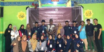 Mengabdi di Pinrang, Mahasiswa HMPS MD IAIN Parepare Galakkan Semangat Gotong Royong