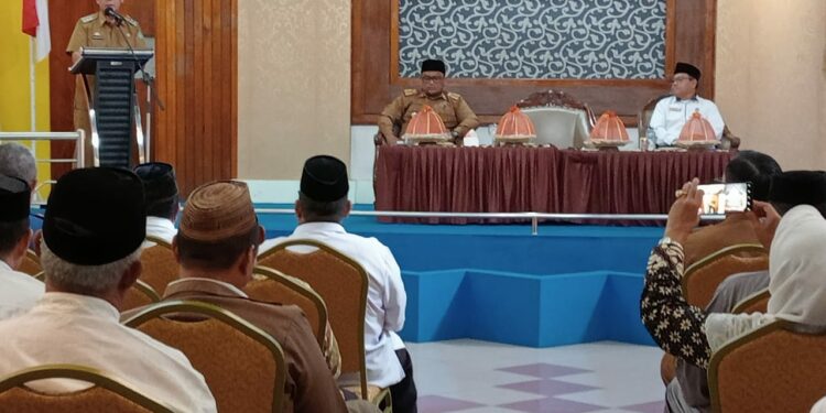 Sosialisasi Peningkatan Pemahaman, Pencegahan dan Penurunan Pravalensi Stunting kepada para mubalig, penyuluh agama, dan pekerja keagamaan di Barugae Rumah Jabatan Wali Kota Parepare, Selasa (1/8/2023)