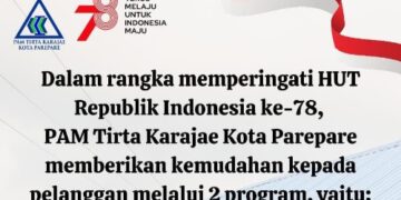 Peringati HUT RI ke-78, PAM Tirta Karajae Parepare Luncurkan Dua Program