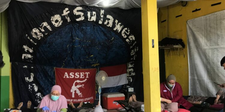 Association of Sulawesi Students (ASSET) menggelar kegiatan Donor Darah yang di Aula ASSET, Jl. Glagah No.4, Tulungrejo, Kecamatan Pare, Kabupaten Kediri, Jawa Timur, Ahad (13/8/2023)