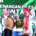 Yusril Ihza Mahendra bersama Sekjen PBB  Afriansyah Noor  (tengah) dan Ketua DPD Gerindra Sulsel Andi Iwan Darmawan Aras