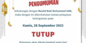 Pelayanan Kantor Imigrasi Parepare Tutup di Hari Maulid Nabi Muhammad SAW