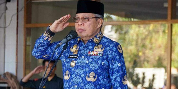 Wali Kota Parepere, Dr HM Taufan Pawe menjadi inspektur upacara Hari Kesadaran Nasional di halaman Kantor Wali Kota Parepare, Senin (18/9/2023)