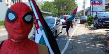 VIDEO : Spiderman Tempuh Ratusan Kilometer Kumpulkan Donasi untuk Palestina dengan Berjalan Kaki
