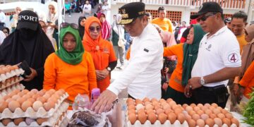 Harga Pangan di Pasar Cekkeng Stabil